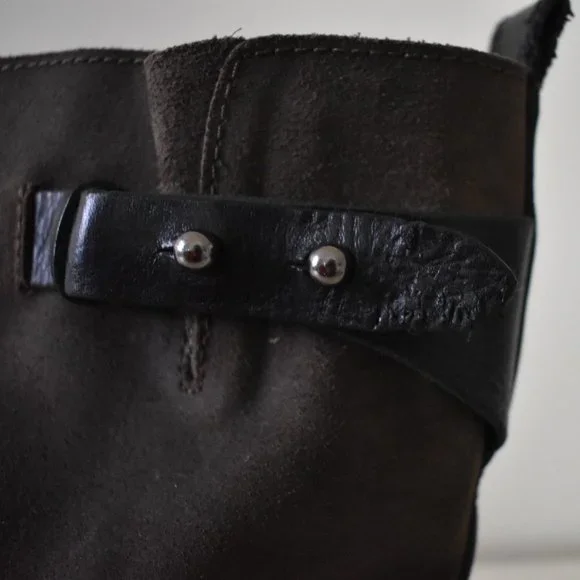 Rag & Bone Waxed Calfskin Moto Biker Boots - Picture 11 of 13